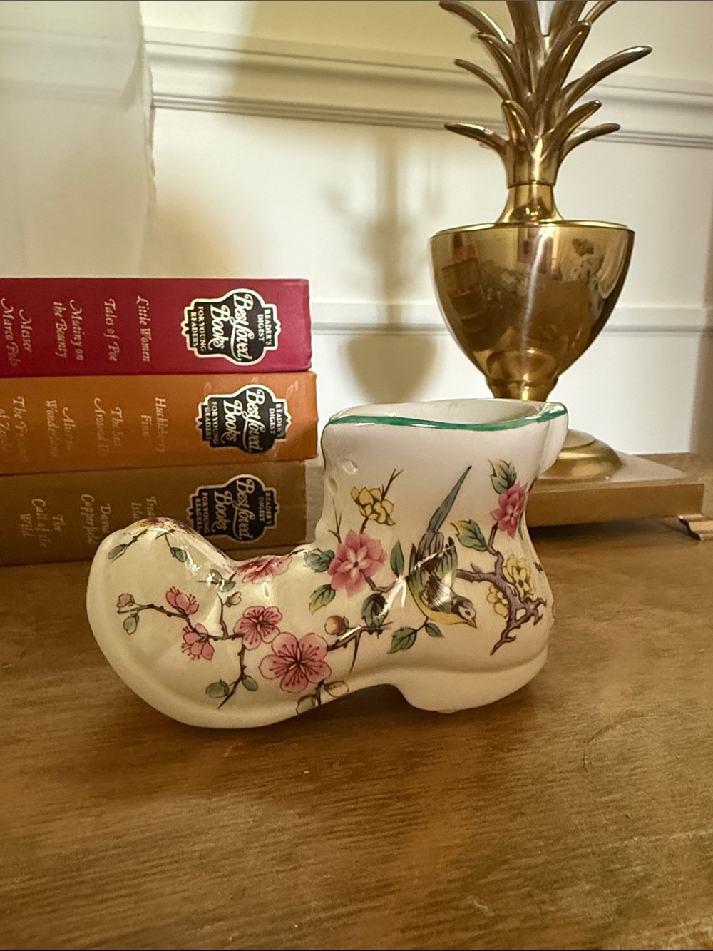 Vintage James Kent Staffordshire Old Foley
Ceramic Boot vase trinket